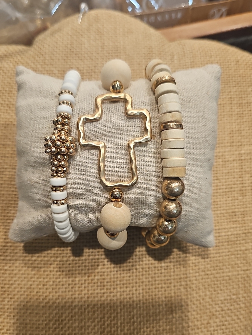 Plunder Beaded Cross Bracelet Set